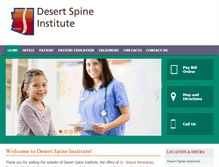 Tablet Screenshot of desertspineinstitute.com